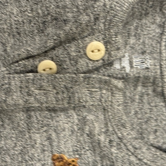 Baby Gap sleeveless romper marked grey teddy bear 3-6 months - Picture 2 of 6